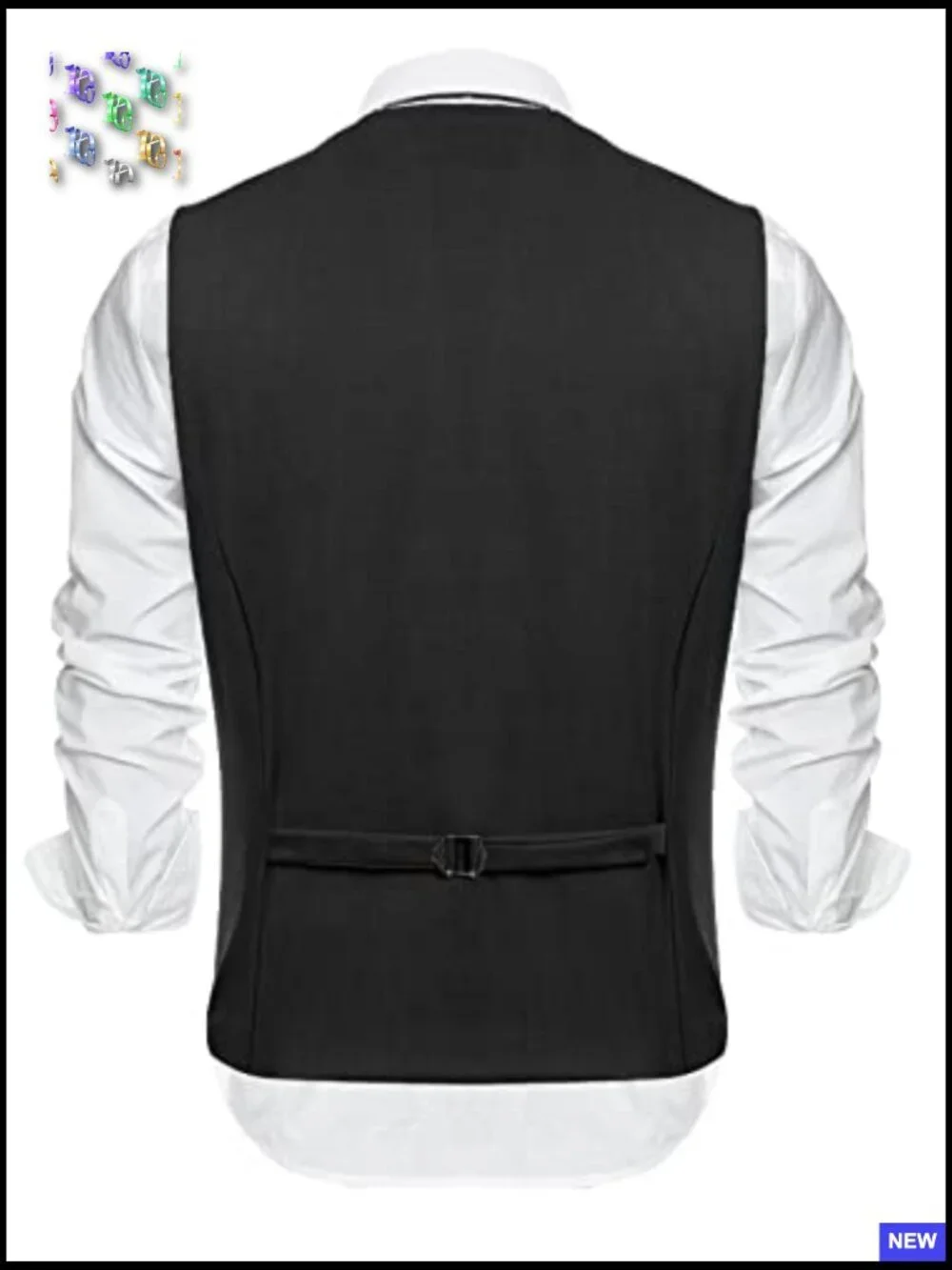 Slim Fit Formal Vest Layered Design Business Wedding Waistcoat Classic